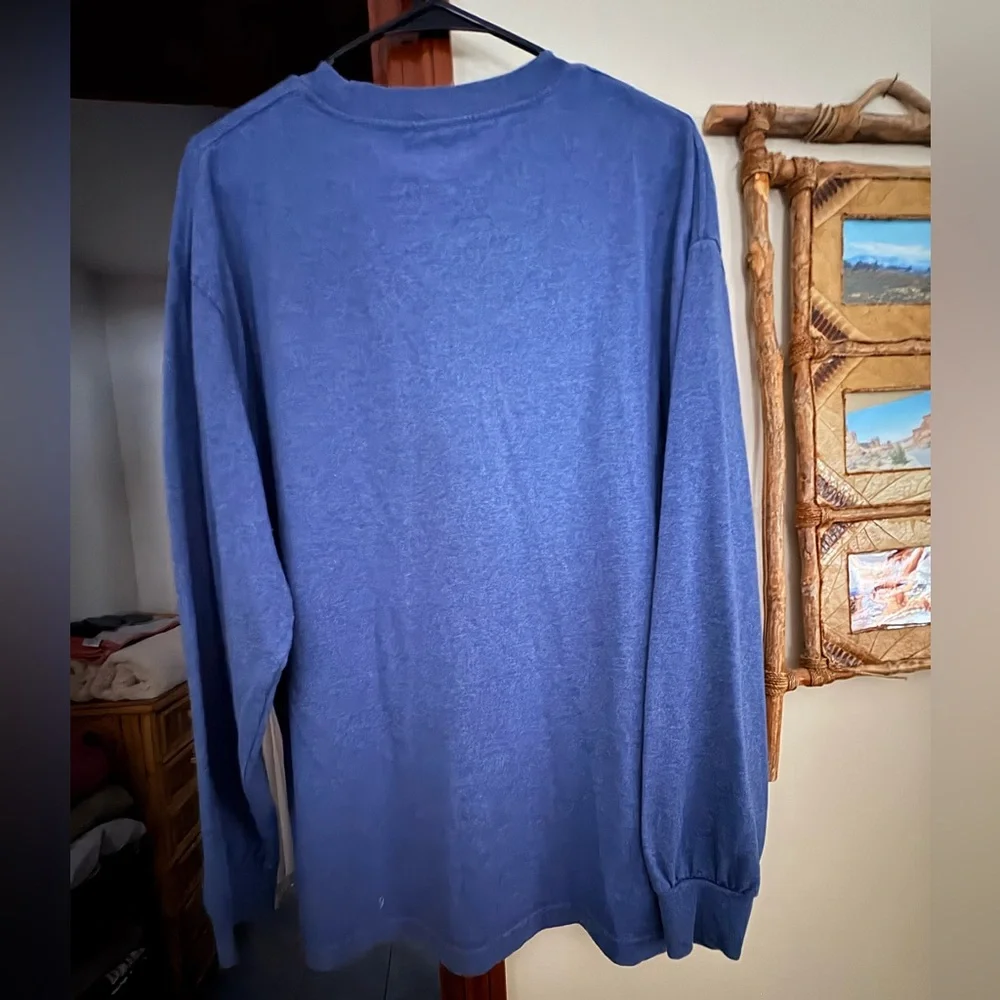 Hurley Men’s XL Long Sleeve Graphic Logo Shirt Blue Classic Fit - Picture 3 of 4